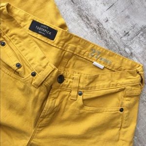 J.Crew Mustard toothpick jeans